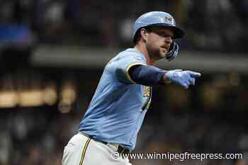 Hoskins’ grand slam in 1st inning sparks Brewers to 8-4 victory over Mets