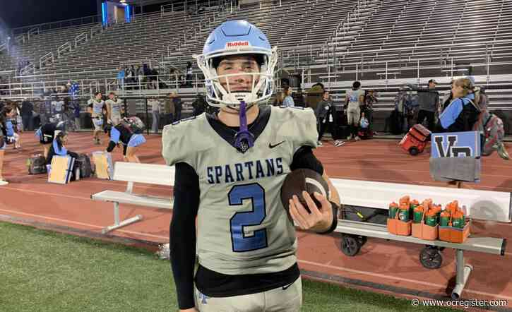 Nate Lewis leaves his mark Villa Park football’s win over Mira Costa