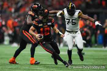 Tiger-Cats claw out 32-29 win over Lions in overtime