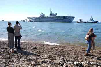 HMS Prince of Wales leaves Portsmouth ahead of major North Sea exercises