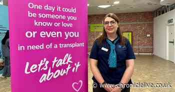 Tragedy struck at the Metrocentre when a Gateshead woman had a heart attack - but a transplant saved her life