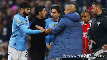 Mikel Arteta attempts to cool tensions with his 'friend' Pep Guardiola after his barbed comments in the wake of the Gunners' ill-tempered 2-2 draw at the Etihad promoted the Man City boss to declare 'WAR'