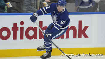 Toronto Maple Leafs Marshall Rifai and Montreal Canadiens Juraj Slafkovsky drop the gloves in a heated game