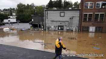 Eerie moment siren blares while small town of Chimney Rock is destroyed by Helene floods, with stricken relatives sharing photos of missing loved ones as death toll approaches 60