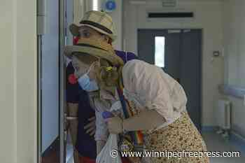 Hospital clowns bring joy to young Ukrainian cancer patients who survived Russian missile attack