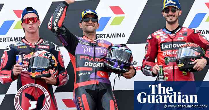 Jorge Martín wins crash-hit Indonesian Grand Prix to extend MotoGP lead