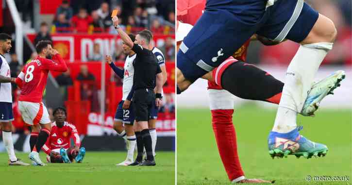 Jamie Redknapp and Ashley Young in agreement over Bruno Fernandes red card in Manchester United vs Tottenham clash