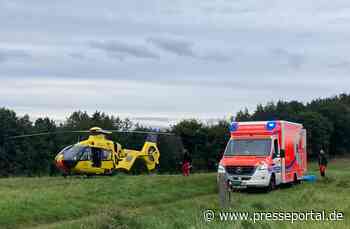 FW-EN: Verkehrsunfall zwischen Motorrad und PKW - Rettungshubschrauber im Einsatz