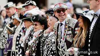 London's Pearly Kings and Queens dress up for annual harvest festival service