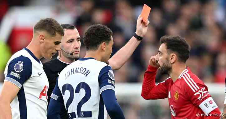 Bruno Fernandes reveals what James Maddison told him after controversial red card