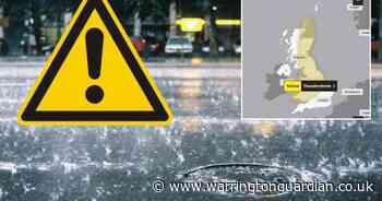 Warrington weather warning for heavy rain and possible flooding