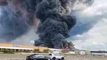 Terrifying footage from burning biolab in Conyers, Georgia shows huge plume of smoke as inferno sparks massive evacuations