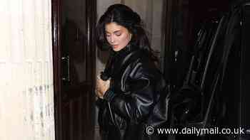 Kylie Jenner embraces her edgy side in leather jacket as she grabs food during Paris Fashion Week