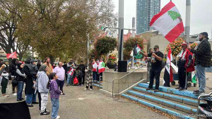 Calgarians rally in support of Lebanon as conflict escalates in the region