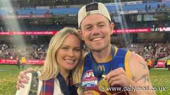 Brisbane Lions star Lachie Neale and his wife Jules celebrate another HUGE milestone after Grand Final win