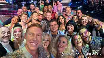 Strictly star Tom Dean puts on a brave face as he snaps a final selfie with his fellow celebrity dancers after becoming the FIRST contestant to be eliminated in shock exit