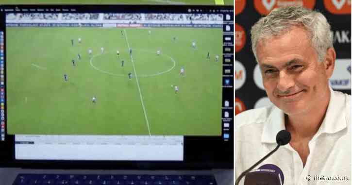 Jose Mourinho yellow carded for his craziest stunt yet as he uses laptop to protest VAR decision