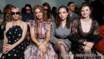 Isla Fisher and Emma Roberts lead the front row glamour as Australian brand Zimmermann unveils its new collection on the final day of Paris Fashion Week