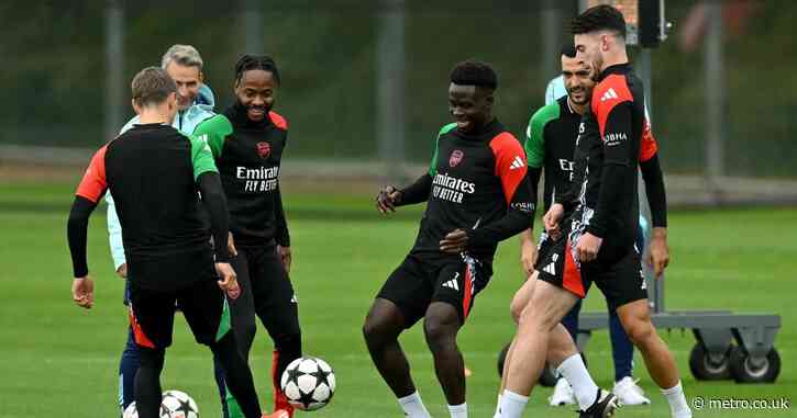 Arsenal fans rejoice as Mikel Merino is spotted back in training after injury