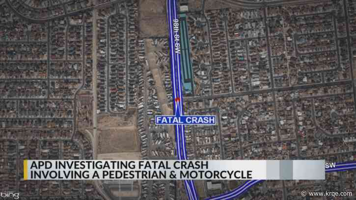 Pedestrian dead after motorcycle crash in southwest Albuquerque