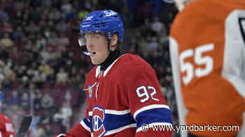 Patrik Laine attends Canadiens practice after preseason injury