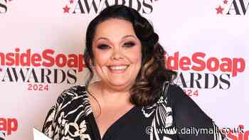 Lisa Riley is beaming as she poses with her Inside Soap Award after the Emmerdale Dingle clan clinched the Best Family gong