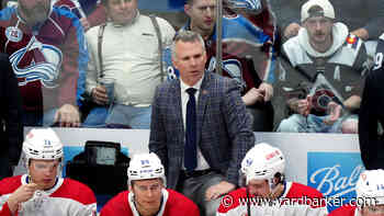 Montreal Canadiens head coach Martin St. Louis gets emotional regarding the injury to Patrik Laine