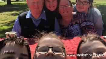 The five smiling children in this happy family snap are now orphans - after their parents were among four wiped out in a horrific highway death crash