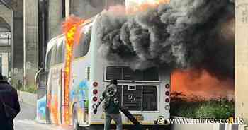 Horror moment school bus explodes in Thailand as 20 children die in inferno