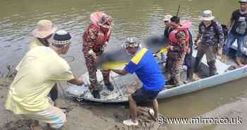 Crocodile horror as huge beast mauls fisherman to death as he tends nets