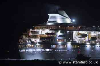 Cruise ship remains in Belfast Lough after leaving harbour