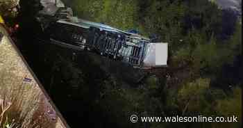 Lorry driver discharged with minor injuries after 60-foot motorway bridge fall