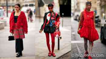 Paris Fashion Week Street Style Was All About Punchy Pops of Red