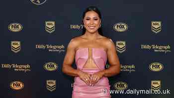 Pretty in pink! Cronulla Sharks skipper Tiana Penitani shows off her ripped body in a $1,760 leather dress at the 2024 Dally M Awards