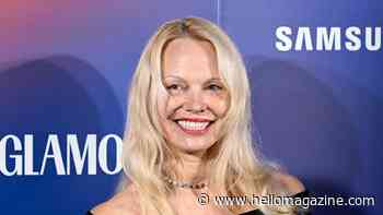 Pamela Anderson, 57, embraces natural beauty as she wears nothing but berry-red lipstick with fitted dress