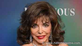 Joan Collins, 91, glitters in sequin top and knee-high boots at star-studded event