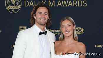 Nicho Hynes and his new girlfriend Piper Wallis look smitten as they make their red carpet debut at the 2024 Dally M Awards