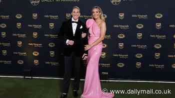 NRLW golden couple Ali Brigginshaw and Kate Daly take home the award for the hottest couple at the 2024 Dally M Awards