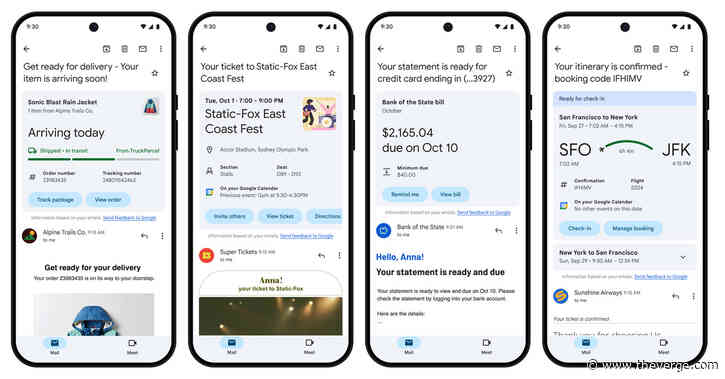 Gmail’s new ‘summary cards’ find useful links and info buried in your emails