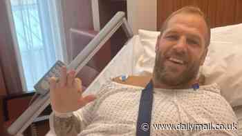 James Haskell shares photo from a hospital bed after undergoing emergency surgery