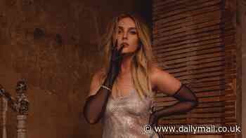 Perrie Edwards nearly bares all in sheer silver mini dress and black lingerie as she poses for racy photoshoot