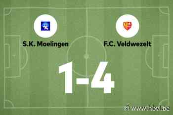 Vier opeenvolgende overwinningen voor Veldwezelt na 1-4 tegen Moelingen