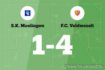 Vier opeenvolgende overwinningen voor Veldwezelt na 1-4 winst tegen Moelingen