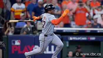 Ibanez's 3-run double propels Tigers to sweep of Astros in AL Wild Card Series