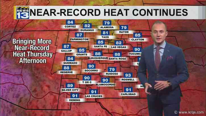 Near-record heat returns again Thursday