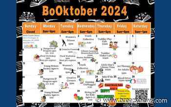 October calendar for the Attala County Library