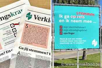 “Ik ga stemmen en ik neem mee...”: minder mobiele stemmers krijgen steun via opvallende campagne