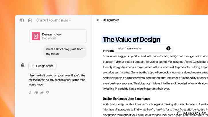 OpenAI unveils major ChatGPT redesign with new ‘Canvas’ interface for writers and coders
