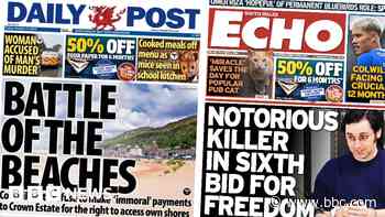 Wales' papers: Mice in school kitchen and killer's parole hearing