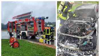 Motorbereich von Auto in Vollbrand – Feuerwehren in Niedertaufkirchen gefordert